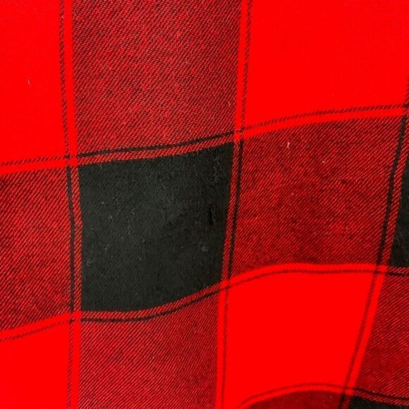 Express Red Black Plaid Corset Front Button Up Tunic Shirt Small - Picture 5 of 7